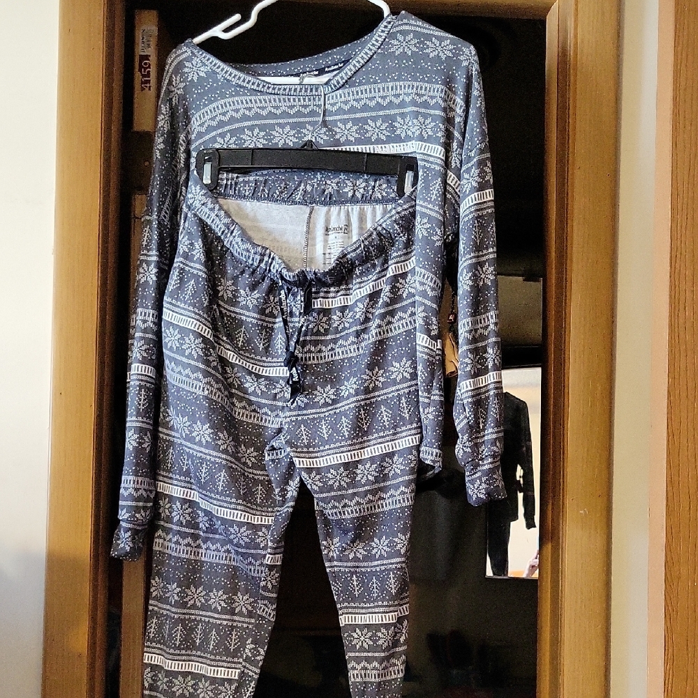 Avalanche Blue Patterned Pajama Set - Picture 1 of 1